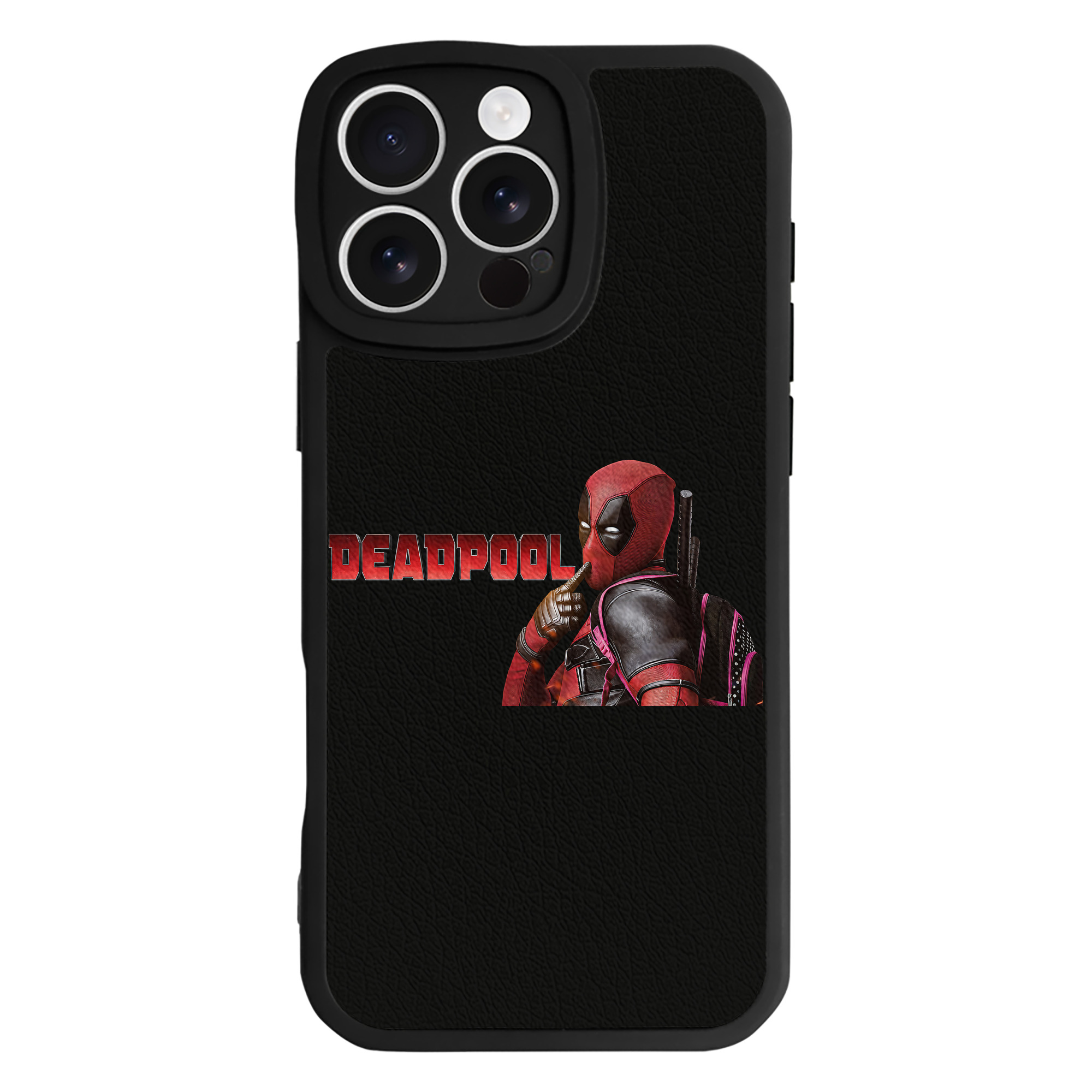 （画像用） Deadpool デッドプール 【iPhone 16シリーズ対応】シリコンスマホケース（レザー調） 材質：シリコン